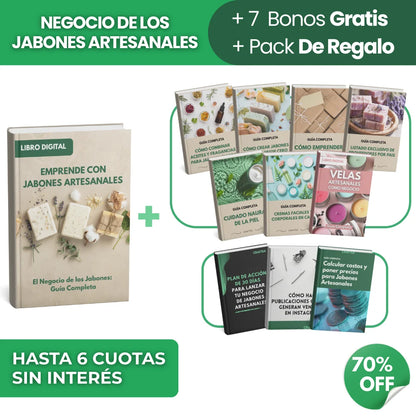 Cómo Emprender con Jabones Artesanales Paso a Paso + 7 Bonos Gratis + Pack De Regalo